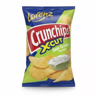 Lorenz Crunchips X-Cut sour cream flavour pack front view