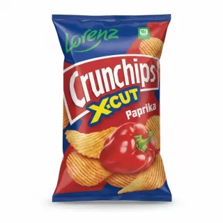 Pack of Lorenz Crunchips X-Cut Paprika potato crisps