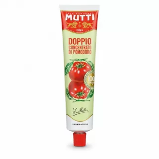 Tube of Mutti Doppio Concentrato Di Pomodoro double concentrated tomato paste