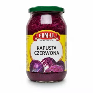 Jar of Edmal Red Cabbage Salad front label