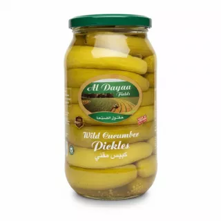 Jar of Al Dayaa Fields Wild Cucumber Pickles front view