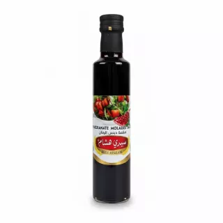 Bottle of Sedi Hisham Pomegranate Molasses sauce front label