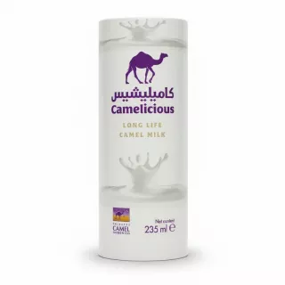 Camelicious Long Life Camel Milk 235ml carton front view