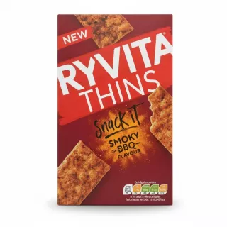 Ryvita Thins Smoky BBQ Flatbread box front