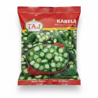 packaged Taj frozen sliced Karela bitter gourd