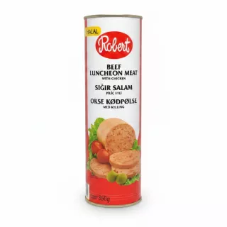Robert Beef Luncheon Meat with Chicken can front view