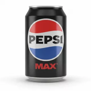 Pepsi Max black and red branded 330ml can front view