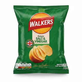 Walkers Seriously Salt & Vinegar Crisps front packaging