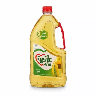 Afia Plus Cooking Oil 2.2 litre bottle front view with label and red handle