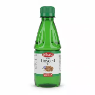 Niharti Pure Linseed Oil 250ml green bottle front