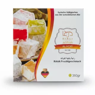 Box of assorted fruit-flavoured Turkish delight sweets