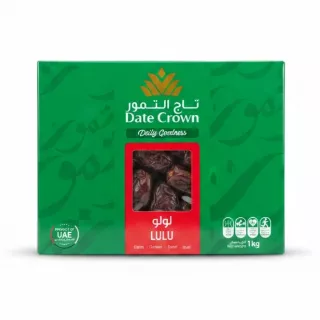 Date Crown Lulu high-quality dates 1kg green and red packaging
