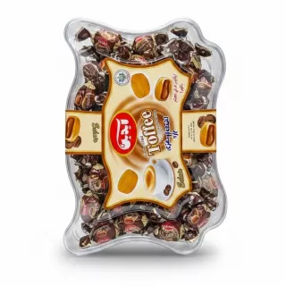 Nikin Coffee Toffee sweets in a clear star-shaped container