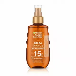 Garnier Ambre Solaire Ideal Bronze tan enhancing oil bottle front