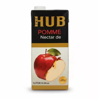 1 litre carton of The Hub Apple Nectar with apple image