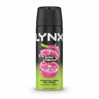 Lynx Epic Fresh Deodorant Bodyspray front view held in hand