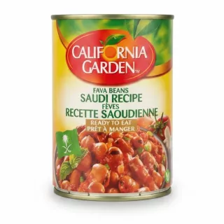 California Garden canned fava beans Saudi recipe front label