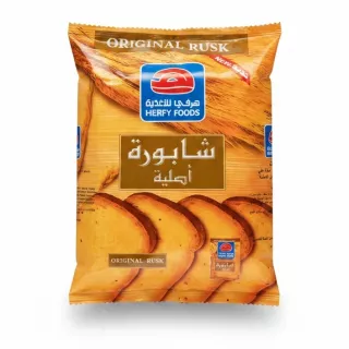 Package of Herfy Foods Original Rusk showing golden toasted slices