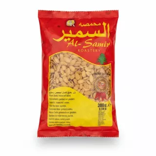 Al Samir red and yellow pack of roasted salted melon seeds