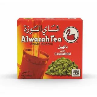 Box of Alwazah Tea with Cardamom 100 bags front view
