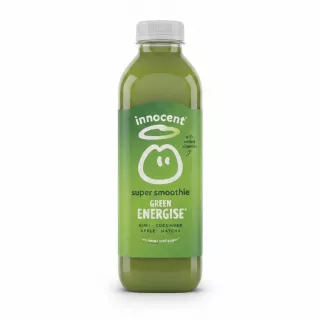Innocent Green Energise super smoothie bottle front label