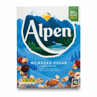 Alpen No Added Sugar Muesli Recipe box front