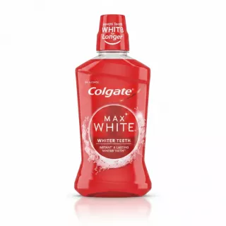 Colgate Max White red bottle mouthwash front