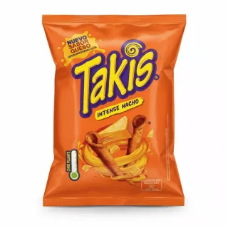 Takis Intense Nacho Cheese snack bag front