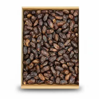 Box of premium quality dates tightly packed