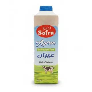 Sofra Ayran Natural Yogurt Drink 1L carton front view