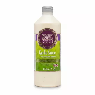 Heera Garlic Sauce 1 Litre bottle front label