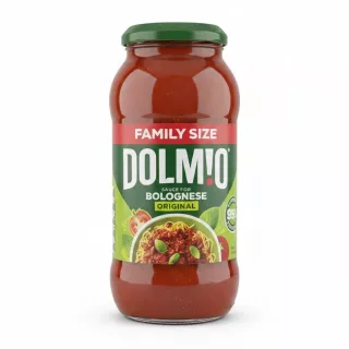Jar of Dolmio Bolognese Original Sauce with green lid