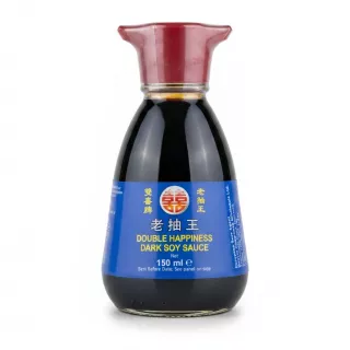 Double Happiness Dark Soy Sauce bottle front label