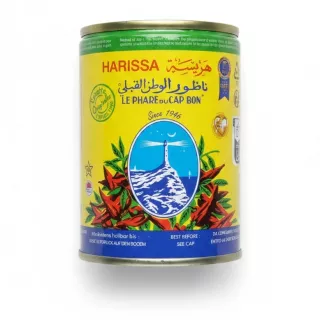 Can of Le Phare du Cap Bon Tunisian Harissa chili paste