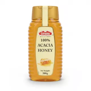 Garusana 100% Acacia Honey bottle front