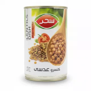 Sahar canned lentils dish front label