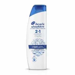 Head & Shoulders 2 in 1 Classic Clean shampoo and conditioner bottle front view