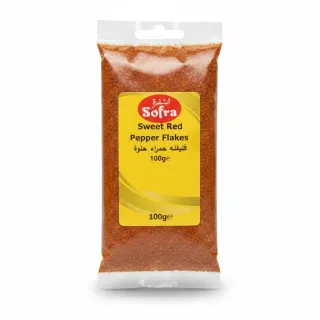 Packet of Sofra Sweet Red Pepper Flakes 100g