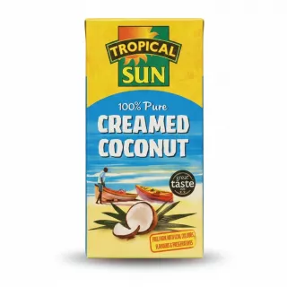 Tropical Sun 100% Pure Creamed Coconut 200g front packaging