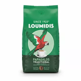 Loumidis Papagalos Traditional Greek coffee green packaging