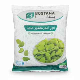Bostana frozen peeled broad beans pack front view