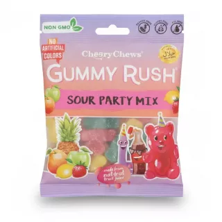 CheeryChews Gummy Rush Sour Party Mix front packaging