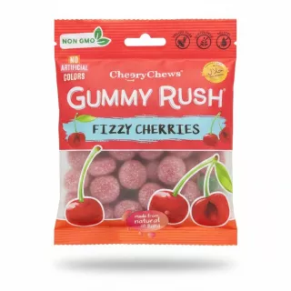 Pack of CheeryChews Gummy Rush Fizzy Cherries front view