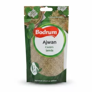 Packet of Bodrum Ajwan Carom Seeds front view