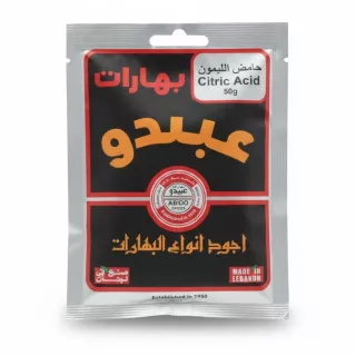 Abido Spices Citric Acid 50g front packaging