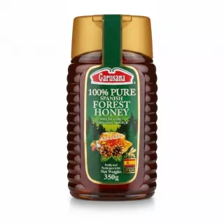 Garusana Pure Spanish Forest Honey 350g bottle front view