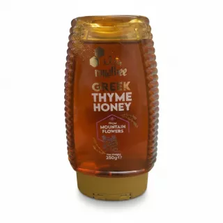 Royal Bee Greek Thyme Honey in a squeezable bottle