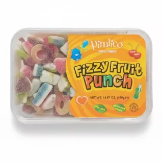 Pimlico Fizzy Fruit Punch colourful sweets in plastic tub