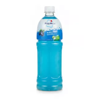Mogu Mogu blackcurrant flavoured drink bottle front view