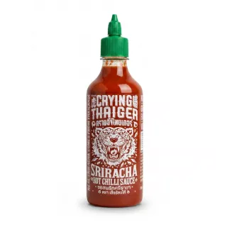 Crying Thaiger Sriracha Hot Chilli Sauce bottle front design